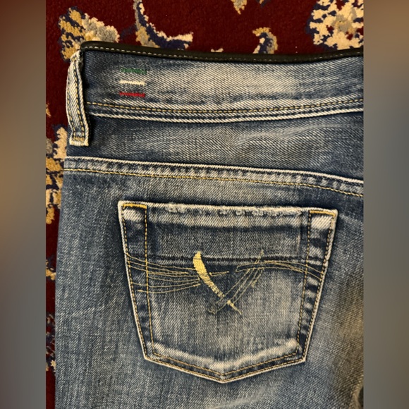 DIESEL BEBEL JEANS W/LEATHER TRIM- never worn - Picture 4 of 6